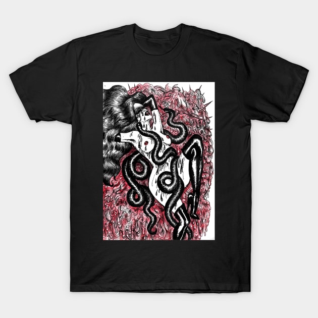 Black Snake Moan T-Shirt by VeronicaLux